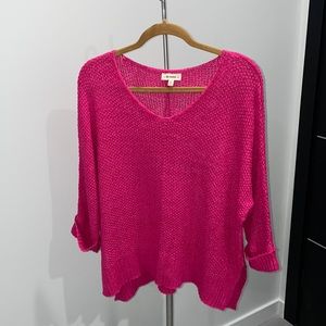 Ee:some pink knit top